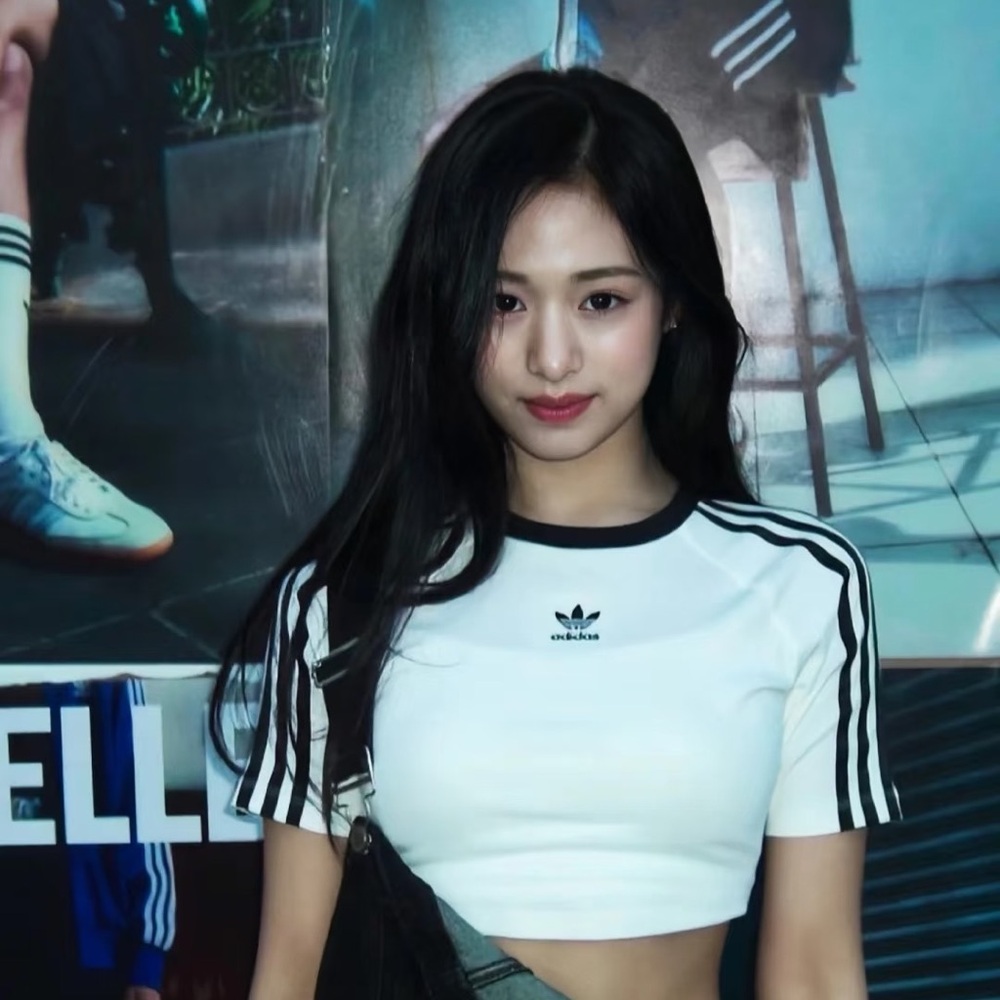 Adidas White Tee with Black Accents